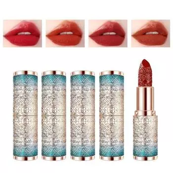 1 шт. бутик в китайском стиле с тиснением и резьбой, помада, цвет, прочный, водостойкий, супер матовый, телесный цвет, помада, увлажняющий блеск для губ, красота 21#
