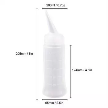 1 шт. бутылка для мытья и ополаскивания волос, дозатор шампуня, домашний инструмент для укладки волос своими руками со шкалой, угловой наконечник, бутылка для окрашивания волос 260ml