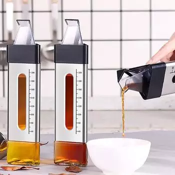 1 шт., бутылка для приправ, диспенсер в форме олекранона, стеклянная бутылка для хранения масла, бутылки для соуса, салата, кухонный инструмент transparent