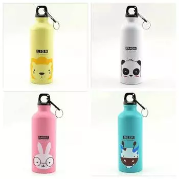 1 шт. бутылка для воды Bolttle Lovely Animals Creative Gift Outdoor Portable Sports Cycling Camping Hiking Cycling School Kids 500ml