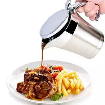 1 шт., бутылка из нержавеющей стали, соус, уксус, термический стейк, соусник, контейнер для жидкости, крышка, масляный кувшин, 450/750 мл, обеденный стол, кувшин для подачи 450ML