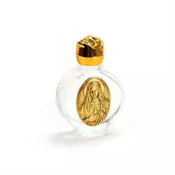 1 шт. Бутылка Святой воды Святое Сердце Марии Религиозная бутылка с крестом Христианская бутылка со скульптурой Девы Марии Бутылка для святой воды золотой