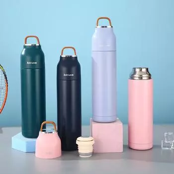 1 шт., бутылка термальной воды, простая ручка, термосы, милый термос, чай, молоко, кофе 500ml чёрный