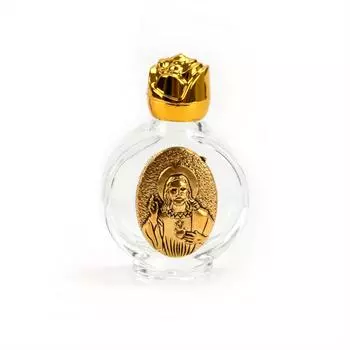 1 шт. бутылочка для святой воды с узором «Святое Сердце Иисуса», религиозная бутылочка с крестом, христианская бутылочка со скульптурой Девы Марии, бутылочка для святой воды золотистый