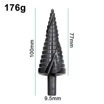 1 шт., быстрорежущая сталь, азотированная, черная, спиральная канавка, треугольная ручка, метрическое сверло 4-32 мм, инструмент для открытия отверстий в форме пагоды