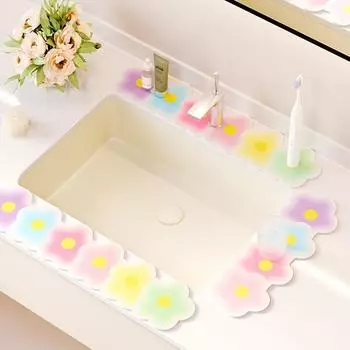 1 шт. Быстросохнущая защита от брызг на кран - впитывающий коврик, вырезаемый по размеру, для кухонных и ванных раковин, не требующий электропитания Circular Hole