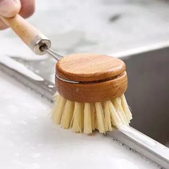 1 шт. бытовая деревянная щетка для мытья посуды с длинной ручкой, щетка для мытья посуды, чистящая щетка