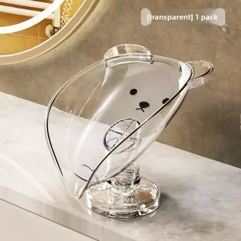 1 шт. Бытовая мультяшная мыльница без пробивки, настольная сливная, мыльница в стиле легкой роскоши, мыльница на присоске для ванной комнаты, стойка для мыльницы 1PCS