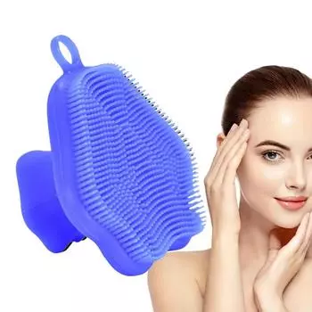 1 шт. бытовая ручная очищающая щетка, силиконовая очищающая щетка, мягкая щетина, портативная очищающая щетка для путешествий, инструменты для лица розовый