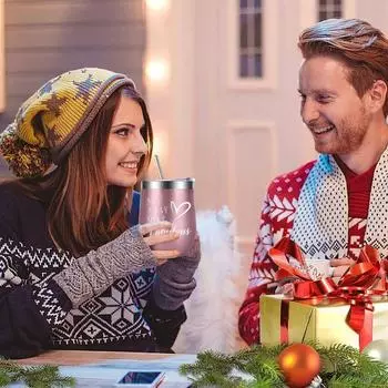 1 шт. Бытовая термокружка с вакуумной изоляцией, подарок на День матери, подарок для женщин, портативная бутылка для воды, подходит для использования на открытом воздухе 360ml