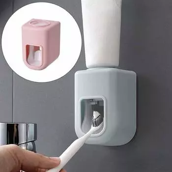 1 шт., бытовое настенное крепление для ванной комнаты, водонепроницаемая соковыжималка для зубной пасты, аксессуары для ванной комнаты синий