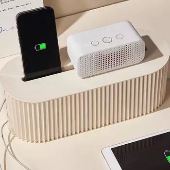 1 шт. бытовой кабель для передачи данных большой емкости настольный органайзер для хранения кабеля зарядки мобильного телефона устройство для управления кабелями серый