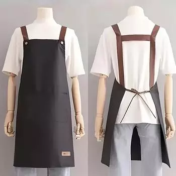 1 шт. бытовой кухонный фартук с индивидуальным принтом водонепроницаемый маслостойкий фартук для мужчин и женщин рабочий фартук для хранения на талии142 чёрный