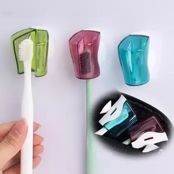 1 шт. бытовой настенный пыленепроницаемый держатель для зубных щеток стойка для ванной комнаты креативный пылезащитный чехол для зубной щетки синий