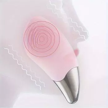1 шт. Бытовой перезаряжаемый силиконовый очиститель, электрическая водонепроницаемая щетка для лица, ультразвуковой очиститель пор, портативный очиститель для лица розовый