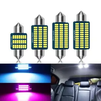 1 шт. C5W LED C10W Canbus Festoon 31 мм 36 мм 39 мм 41 мм безошибочная лампа для чтения в салоне автомобиля 24SMD 3014 чипы лампы для номерного знака авто лампа 12 В постоянного тока 41mm белый