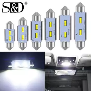 1 шт. C5W светодиодная лампа Canbus CSP C10W светодиодная гирлянда 29 мм 31 мм 36 мм 39 мм 41 мм 44 мм освещение салона автомобиля купольная лампа для чтения номерного знака белый 12 В 39mm