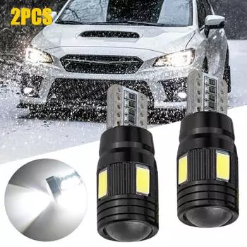 1 шт. Canbus T10 светодиодная лампа 5730 6SMD безошибочная белая 12 В лампочка W5W 168 194 линза