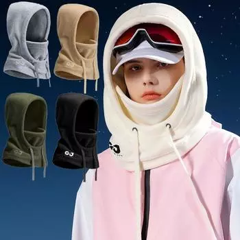 1 шт. цельная шапка, симпатичная, утолщенная, плюшевая, с полным запахом, осенне-зимняя, теплая, для катания на лыжах, водонепроницаемый головной убор