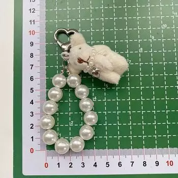 1 шт., цепочка для телефона с подвеской в виде плюшевого медведя, брелок для ключей, плюшевый мишка, ювелирное изделие, сумка для камеры, украшение ручной работы, подарок коричневый