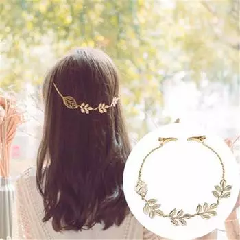 1 шт., цепочка для волос, ювелирные изделия, заколка для волос с полым листом