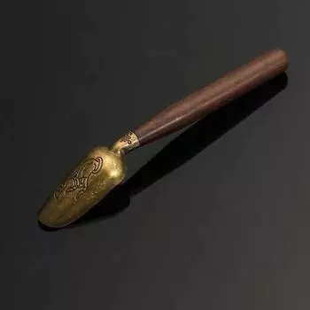 1 шт., чайная ложка, чайная ложка из черного дерева, твердая древесина, ретро, креативная чайная лопатка, чайная лопатка Kongfu, аксессуары для чайной церемонии, подарок