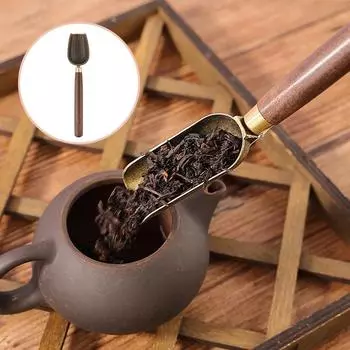 1 шт., чайная ложка, чайная ложка из черного дерева, твердая древесина, ретро, креативная чайная лопатка, чайная лопатка Kongfu, аксессуары для чайной церемонии, подарок