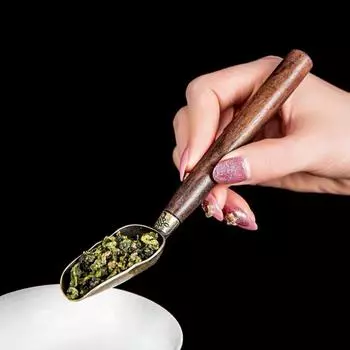 1 шт., чайная ложка, чайная ложка из черного дерева, твердая древесина, ретро, креативная чайная лопатка, чайная лопатка Kongfu, аксессуары для чайной церемонии, подарок