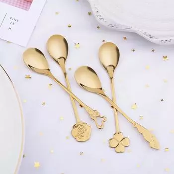 1 шт., чайная ложка для кофе, ложка из нержавеющей стали 304, ложка для перемешивания цветов, ложка для пары, Рождественский подарок heart shape серебряный