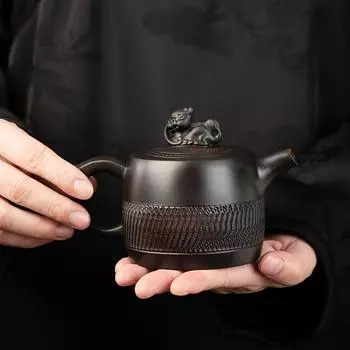 1 шт., чайник из фиолетовой глины, керамическая чашка для чая, чайный сервиз кунг-фу для дома, ресторана, отеля, офиса, чайные аксессуары, подарки на Новый год, День святого Валентина, праздник Gif Ceramics