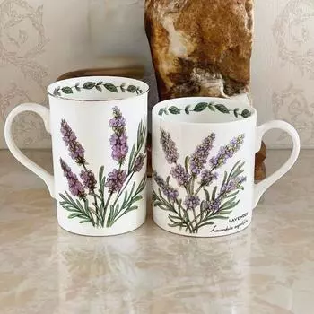 1 шт., чашка для кофе и молока с цветочным узором лаванды, керамическая кружка, кухонная посуда для напитков, золотая отделка, изысканный обеденный стол и декор стола A