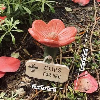 1 шт. Чашка для полива пчел, Станция для полива пчел, для пчелиного сада, уличная кормушка для бабочек, поилка для насекомых, лестница для пчел, для украшения уличного сада и двора красный