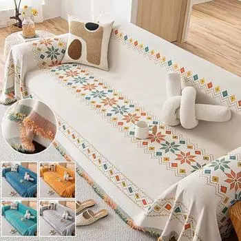 1 шт. Чехлы для диванов из шенилла в стиле бохо с кисточками для гостиной, дома, отеля, дивана, пледа, простого и модного чехла для дивана 130x180