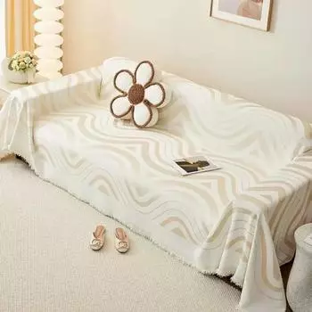 1 шт. чехлы для диванов кремового цвета, одеяло Chenier для дивана, кресла, универсальная защита от царапин кошек, универсальная защита дивана на все времена 1seater 180x130cm