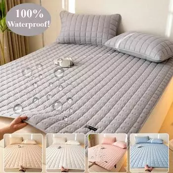1 шт. чехлы для матрасов, водонепроницаемые, мягкие, из соевого волокна, чехол для матраса Queen, подкладка, приятная для кожи простыня, стеганый защитный коврик для матраса 1PC 90cmx200cm