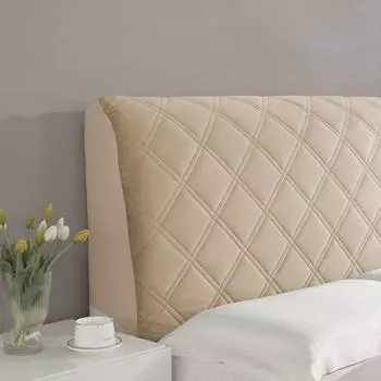 1 шт. Чехлы на изголовье кровати Эластичный чехол на изголовье кровати Все включено С ромбовидным узором 150 см Защита спинки Универсальный пылезащитный чехол Съемный 150CM