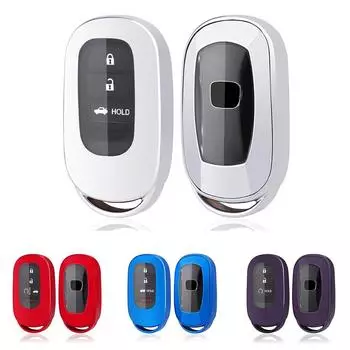 1 шт. Чехол для автомобильного ключа с защитой от падения, серебристый/красный/фиолетовый/синий фиолетовый