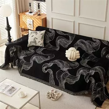 1 шт. Чехол для дивана Chenier Simple Line, универсальное нескользящее полотенце для дивана, на все времена, современное украшение для гостиной 180X130CM