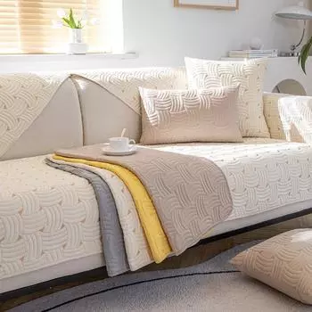 1 шт., чехол для дивана Four Seasons, противоскользящее полотенце для дивана, общие чехлы для диванов для гостиной, домашний декор 70x70cm 1pcs жёлтый