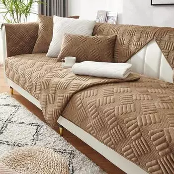 1 шт., чехол для дивана Four Seasons, противоскользящее полотенце для дивана, кожаный цвет кофейного цвета, плюшевая спинка, подлокотник, чехол, бесплатная доставка 70x70