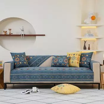 1 шт. Чехол для дивана из шенилла, нескользящий чехол для дивана, чехол для дивана Four Seasons, универсальный протектор для мебели для спальни, офиса Livi 70*70cm