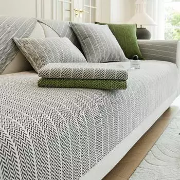 1 шт. Чехол для дивана из шенилла, универсальный полосатый диванный коврик в скандинавском стиле, пыленепроницаемый, нескользящий чехол для дивана для домашних животных и кошек, гостиная A(70x70CM)