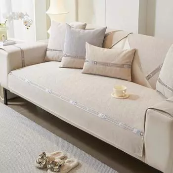 1 шт. Чехол для дивана из синели, пылезащитный, модный, простой, для гостиной, подушка для сиденья, нескользящий, подлокотник, комбинированное полотенце, украшение для дома 1seat 70x70cm