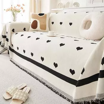 1 шт. Чехол для дивана, универсальный чехол для дивана на все времена года, нескользящий чехол для дивана, защитный чехол для подушки дивана, подходит для F 180x130cm чёрный