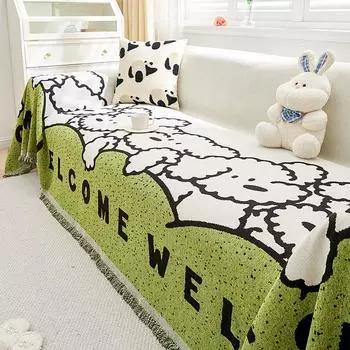 1 шт. Чехол для дивана, универсальный чехол для дивана на все времена года, нескользящий чехол для дивана, защитный чехол для подушки дивана, подходит для F 180x260cm белый