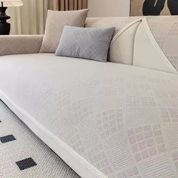 1 шт. Чехол для дивана в клетку из синели для гостиной, нескользящий, для домашних животных, для детей, чехлы для дивана, L-образный диван, полотенце, коврик для отдыха, домашний декор A 70x70