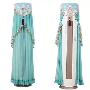 1 шт., чехол для кондиционера, круглый, полиэстер, вышитый, защитный чехол, кружевные чехлы от пыли, подставка для кондиционера, украшение для дома