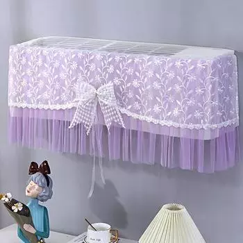 1 шт. Чехол для кондиционера с бантом, Ветрозащитный полиэстеровый чехол для кондиционера, Защита от прямого потока воздуха, Декор для спальни, 94 см 94cm