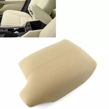 1 шт., чехол для подлокотника центральной консоли автомобиля для Honda Accord 9th 2013 20014 2015 2016 2017, кожаная крышка подлокотника, защитное сиденье бежевый