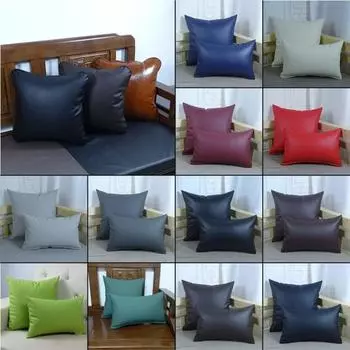 1 шт. Чехол для подушки из искусственной кожи, скандинавские декоративные подушки для дивана, гостиной, домашнего декора, наволочка 43x43/50x50 см 43x43cm